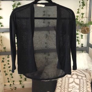 light and shear black sweater